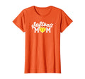 Orange Softball Mom Shirts Mothers T-Shirt - Custom Art Print Men Women - T-Shirt, Sweatshirt, Hoodie
