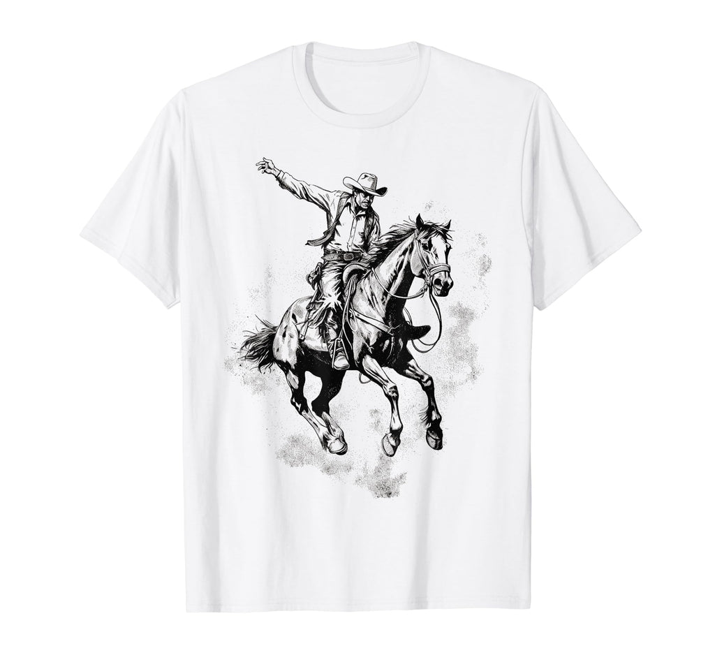 Cowboy Rodeo Horse Riding Usa Cowboy T-Shirt - Novelty Apparel for Adults - T-Shirt, Sweatshirt, Hoodie
