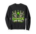 Shamrock And Roll St Patrick Day Sweatshirt - Unique Graphic for Adults - T-Shirt, Sweatshirt, Hoodie