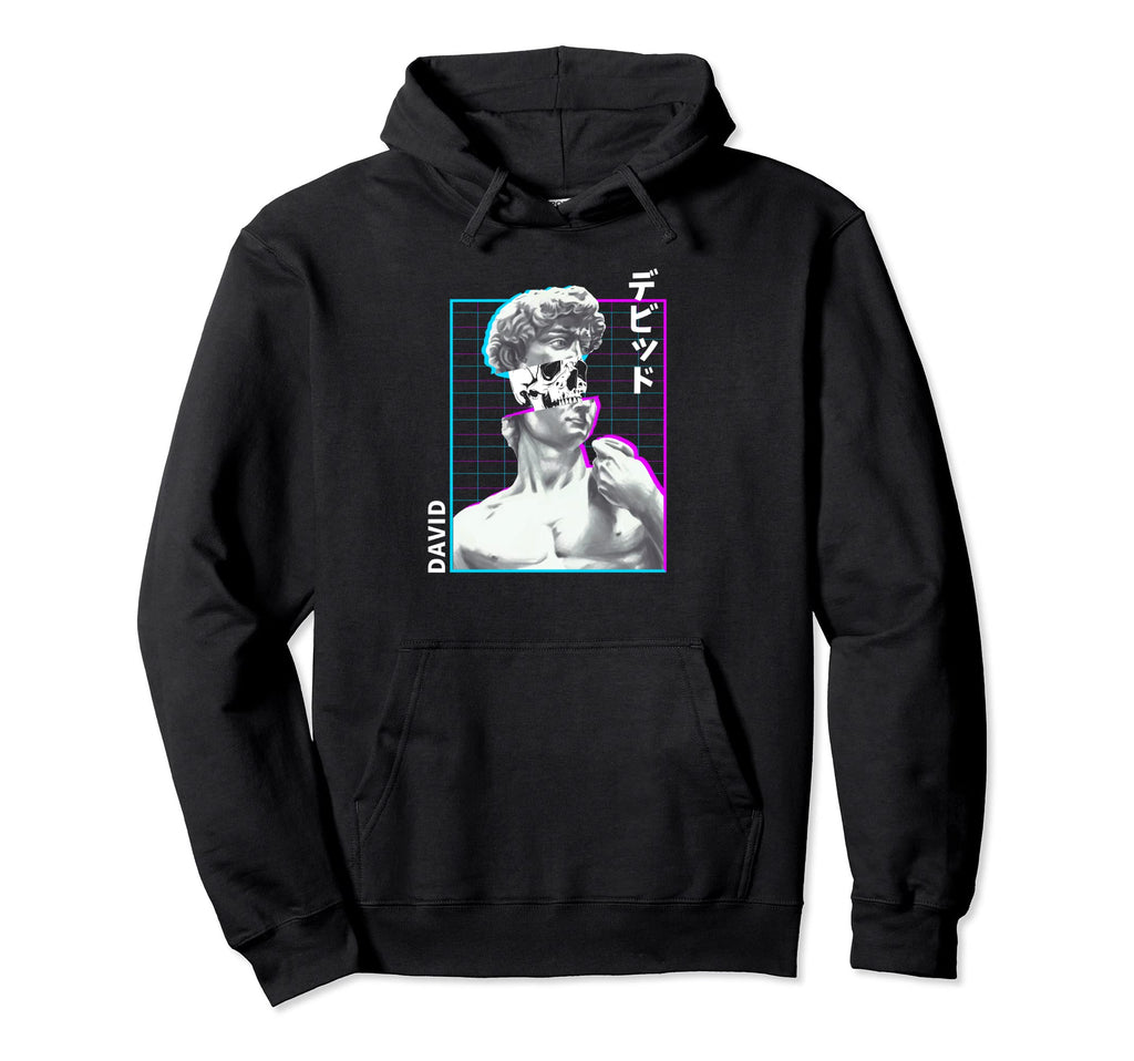 Vaporwave Aesthetic David Statue Bust Hoodie - Minimalist Print Unisex - T-Shirt, Sweatshirt, Hoodie