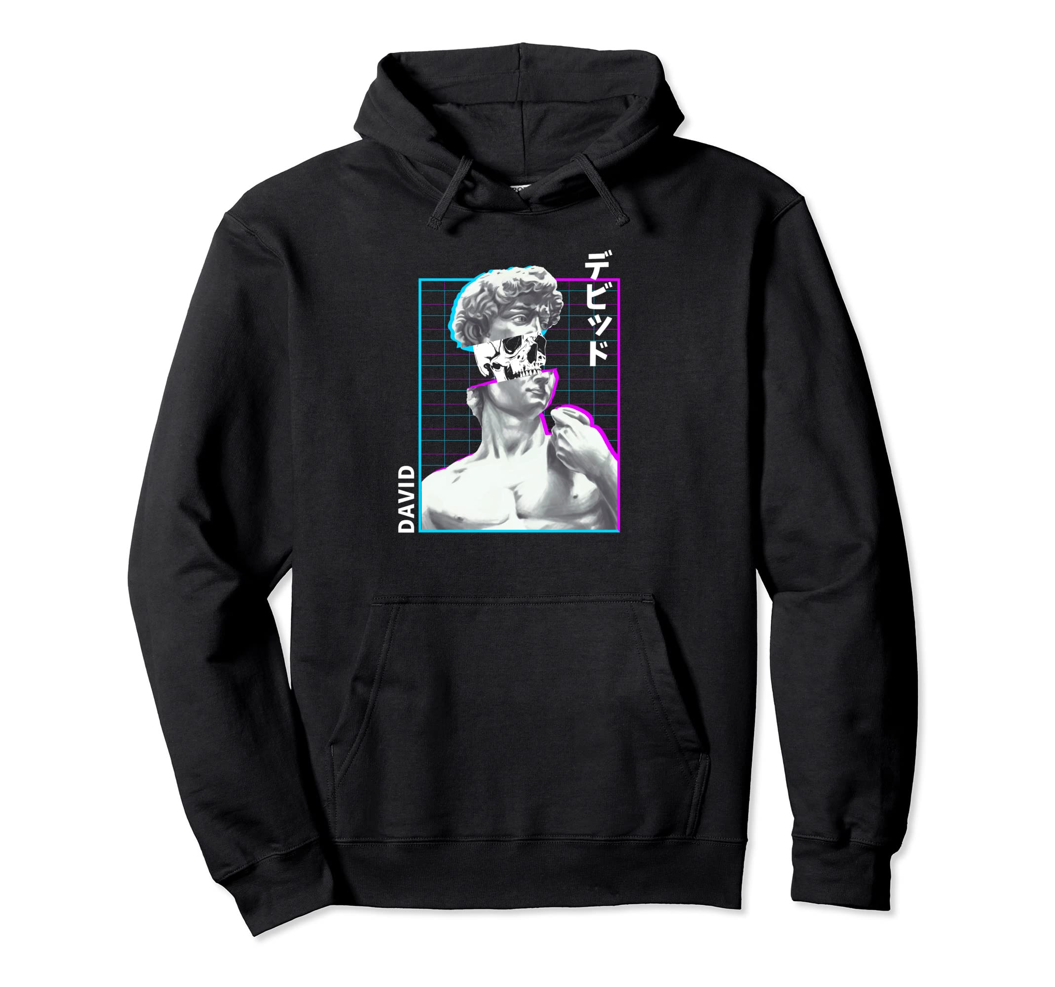 Vaporwave Aesthetic David Statue Bust Hoodie - Minimalist Print Unisex - T-Shirt, Sweatshirt, Hoodie