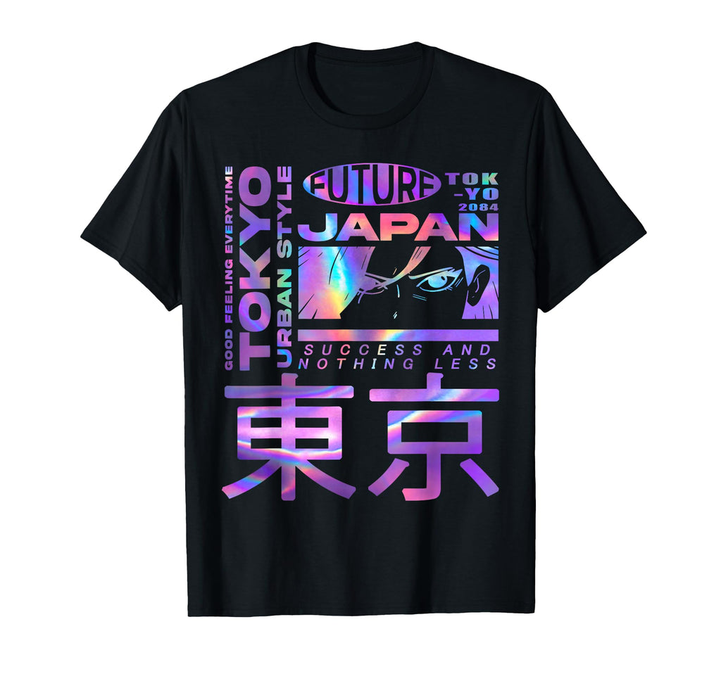 Japanese Cyberpunk Tokyo Anime Eyes T-Shirt - Unique Graphic Men Women - T-Shirt, Sweatshirt, Hoodie