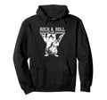 Rock Roll Bulldog Guitar Vibes Hoodie - Streetwear Style Men Women - T-Shirt, Sweatshirt, Hoodie