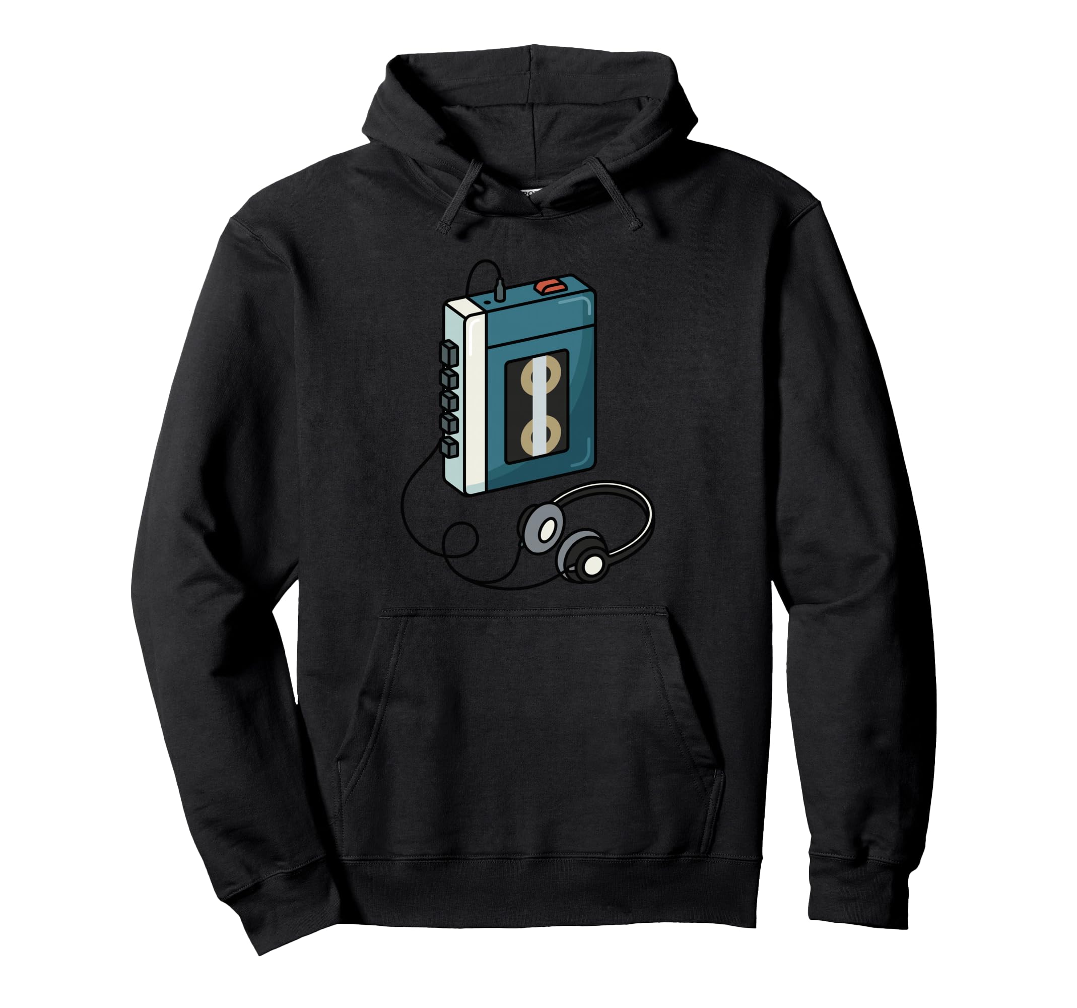 Portable Cassette Tape Player Audiophiles Hoodie - Graphic Print for Adults - T-Shirt, Sweatshirt, Hoodie