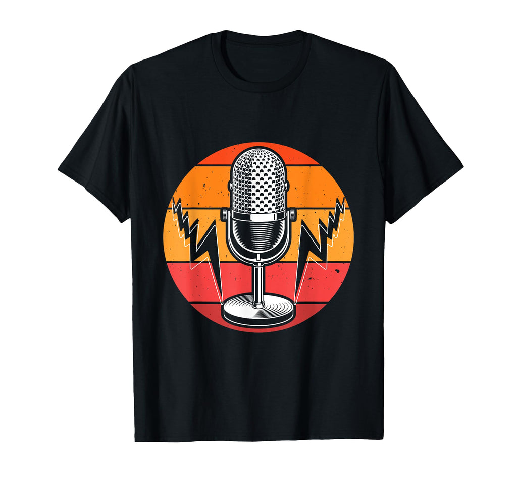 Radio Podcasting Sunset Microphone T-Shirt - Aesthetic Graphic Unisex - T-Shirt, Sweatshirt, Hoodie