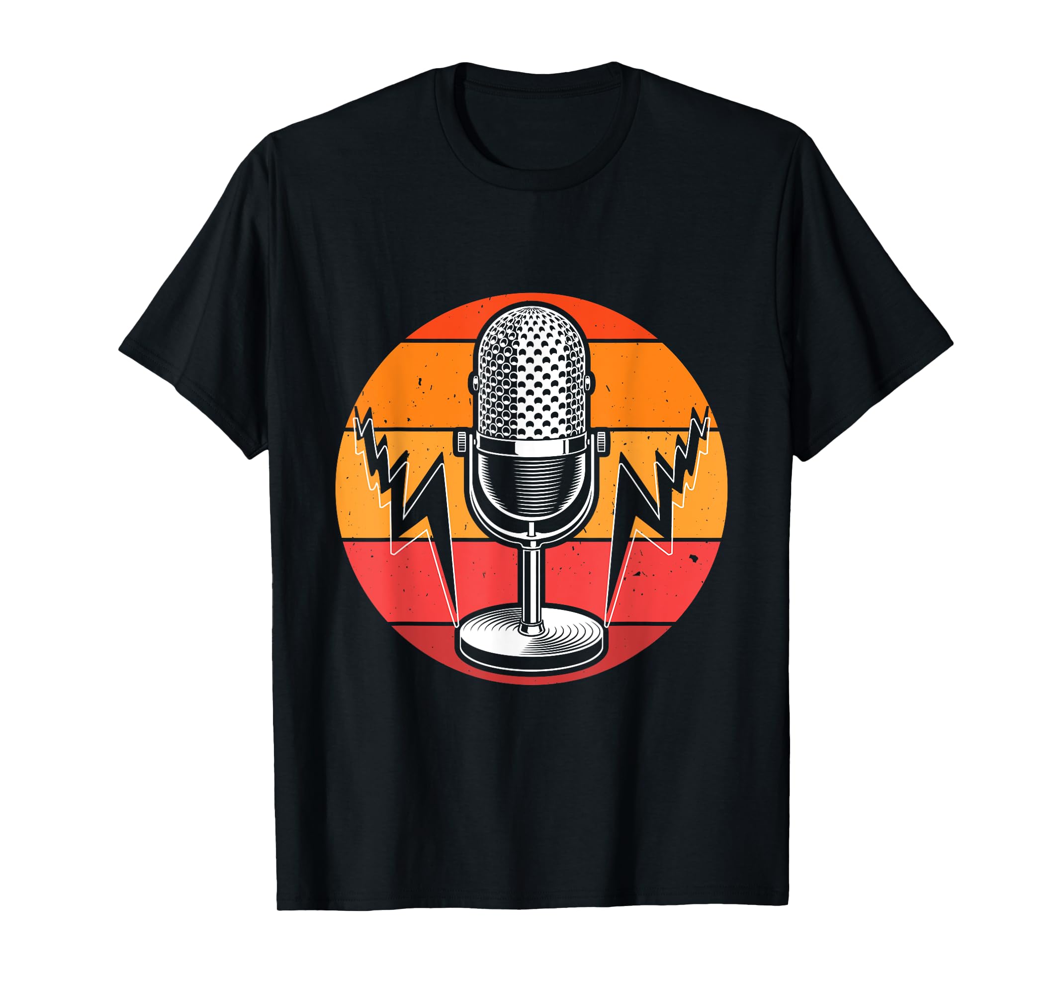 Radio Podcasting Sunset Microphone T-Shirt - Aesthetic Graphic Unisex - T-Shirt, Sweatshirt, Hoodie