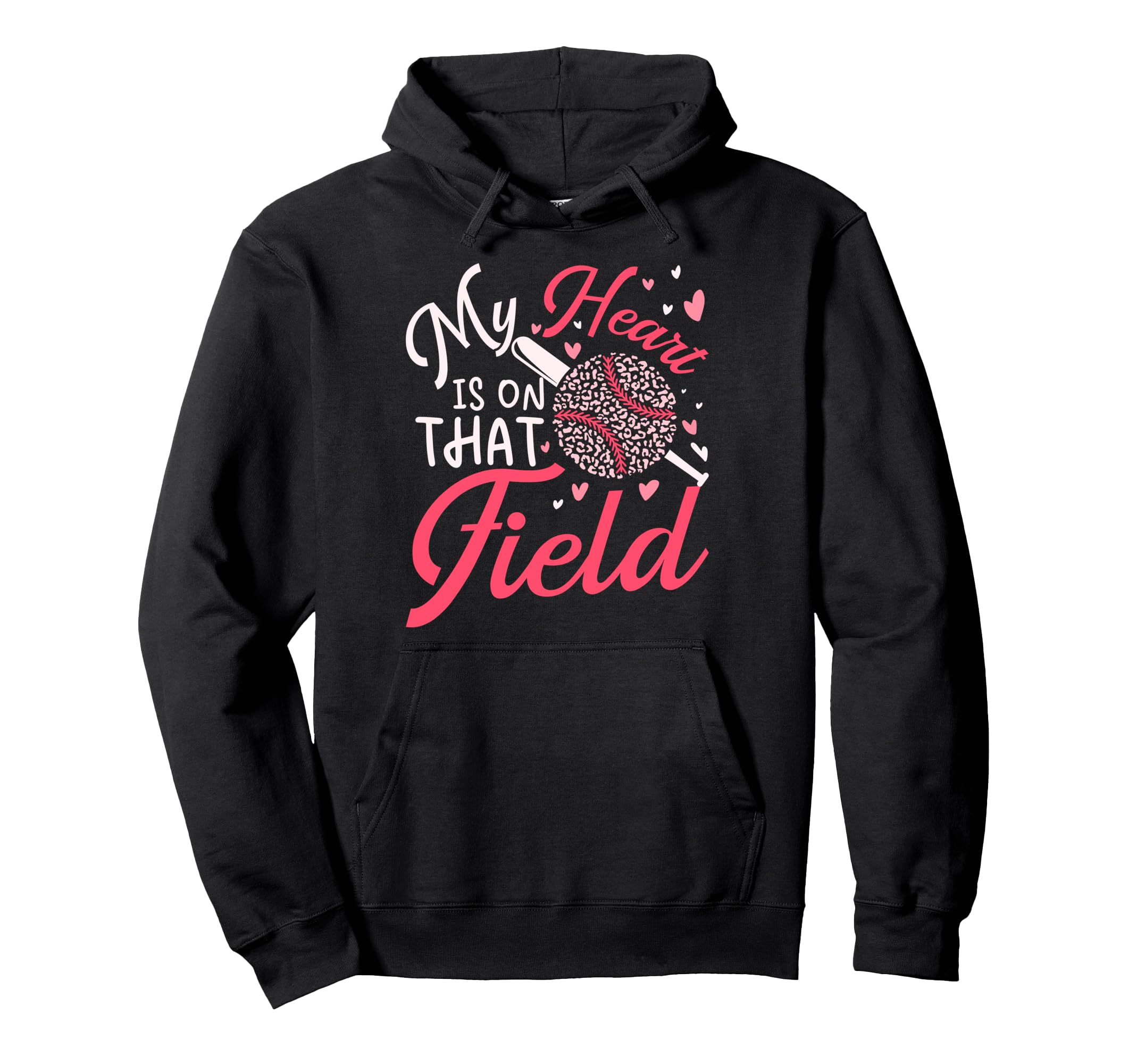 My Heart Is That Field Baseball Mom Hoodie - Unique Graphic for Adults - T-Shirt, Sweatshirt, Hoodie