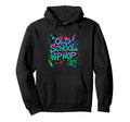 Raised Old School Hip Hop Rap Vinyl Paint Hoodie - Trendy Graphic Unisex - T-Shirt, Sweatshirt, Hoodie