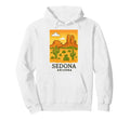 Sedona Cactus Desert Vibes Landscape Hoodie - Minimalist Print Men Women - T-Shirt, Sweatshirt, Hoodie
