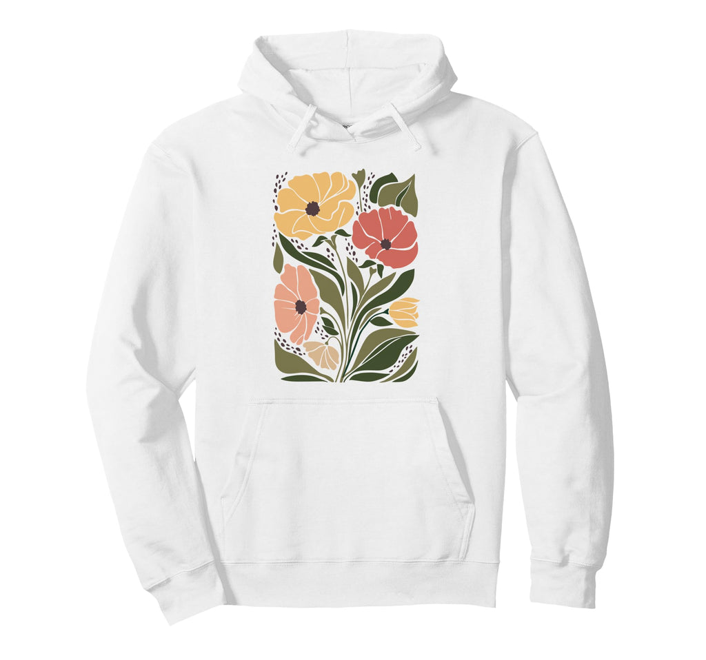 Boho Flower Springtime Florals Hoodie - Streetwear Style Men Women - T-Shirt, Sweatshirt, Hoodie
