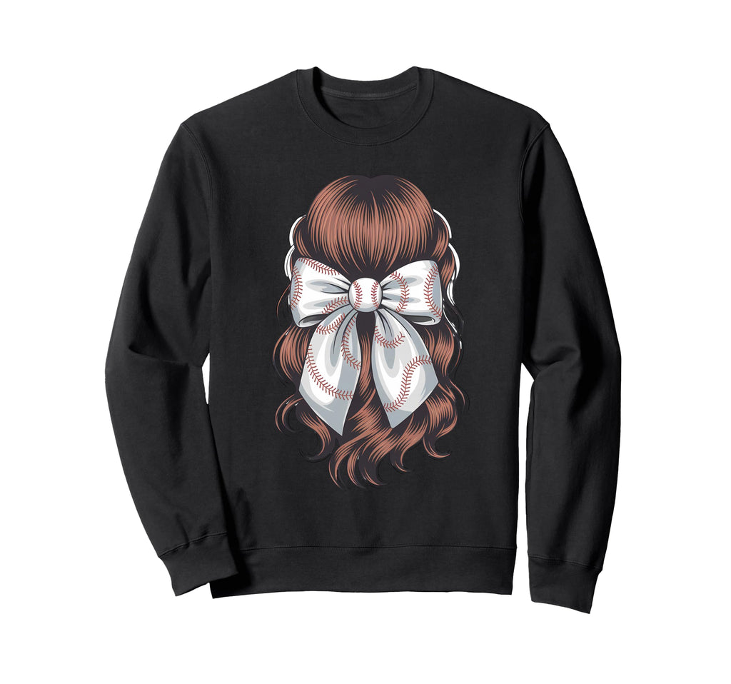 Baseball Coquette Bow Baseball Mom Sweatshirt - Trendy Graphic Unisex - T-Shirt, Sweatshirt, Hoodie