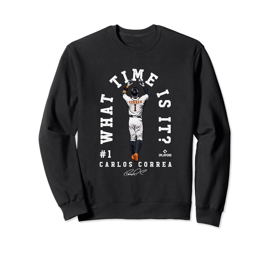 What Time Is It Carlos Correa Sweatshirt - Streetwear Style for Adults - T-Shirt, Sweatshirt, Hoodie
