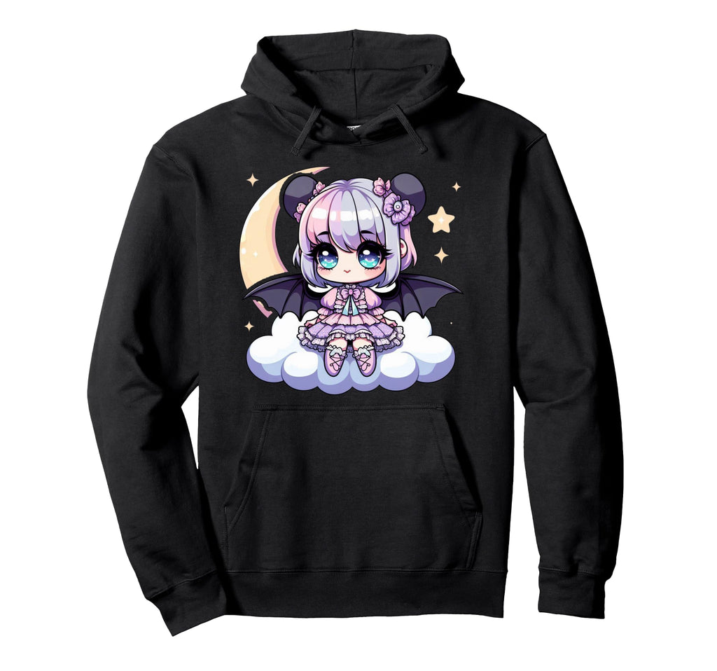 Kawaii Pastel Goth Creepy Anime Moon Hoodie - Custom Art Print Men Women - T-Shirt, Sweatshirt, Hoodie
