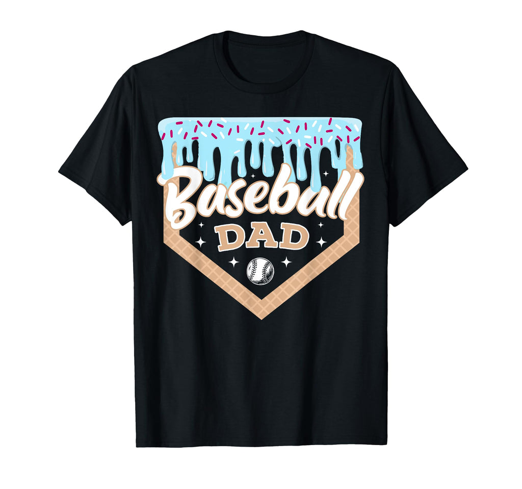 Baseball Drip Dad Ice Cream Home Plate T-Shirt - Graphic Print Men Women - T-Shirt, Sweatshirt, Hoodie