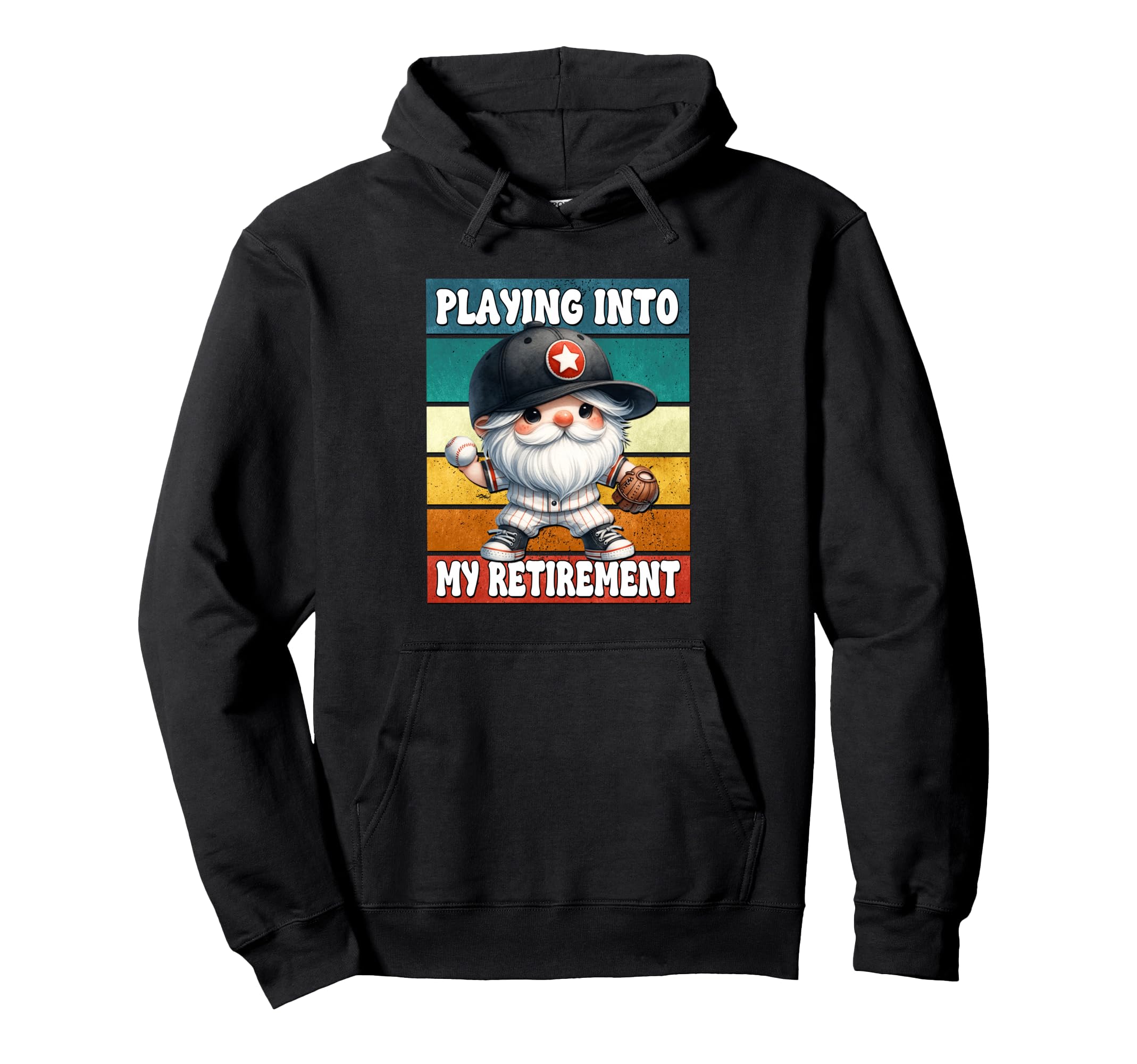 Retirement Baseball Gnome Sayings Hoodie - Trendy Graphic Men Women - T-Shirt, Sweatshirt, Hoodie