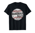 Leopard Baseball Mom Distressed Sports T-Shirt - Minimalist Print Unisex - T-Shirt, Sweatshirt, Hoodie