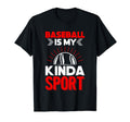 Baseball Is My Kinda Sport Baseball T-Shirt - Minimalist Print Men Women - T-Shirt, Sweatshirt, Hoodie