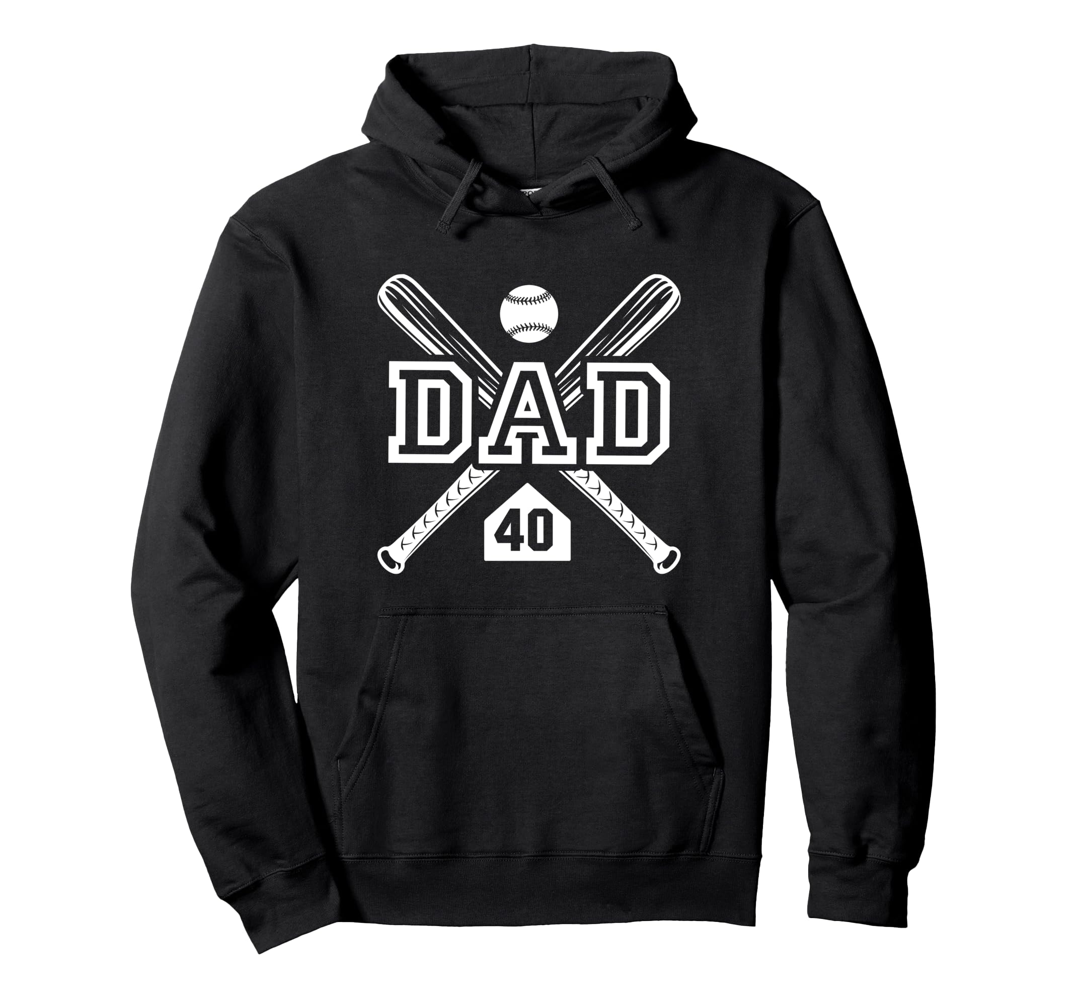 Baseball Dad Softball Dad 40 Jersey Hoodie - Minimalist Print Men Women - T-Shirt, Sweatshirt, Hoodie