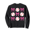 Baseball Mom Mama Coquette Bow Happy Sweatshirt - Unique Graphic Men Women - T-Shirt, Sweatshirt, Hoodie
