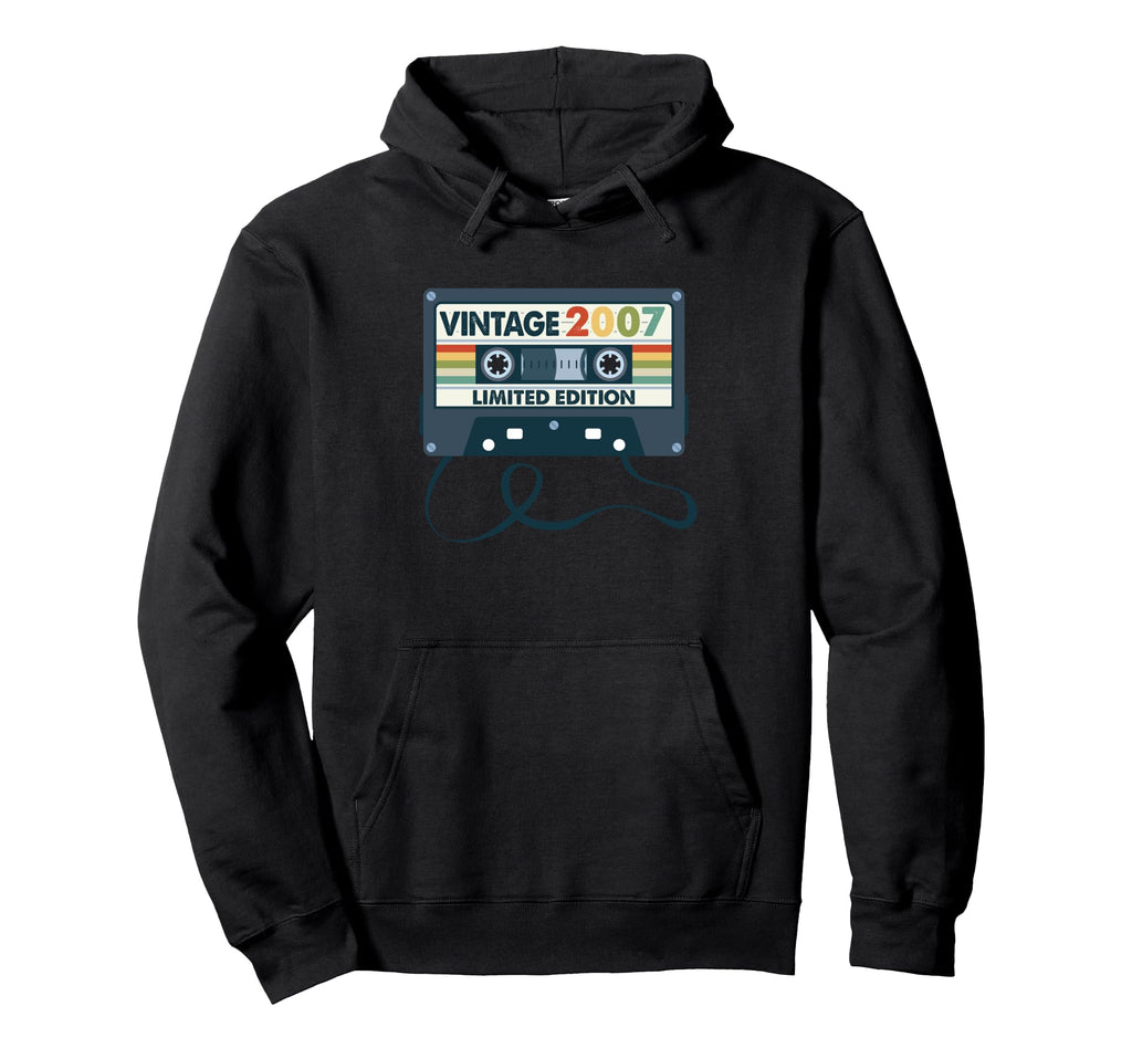 18 Year Old Born 2007 Cassette Hoodie - Casual Everyday Wear for Adults - T-Shirt, Sweatshirt, Hoodie