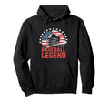 Funny Baseball Dad Usa Flag Hoodie - Trendy Graphic for Adults - T-Shirt, Sweatshirt, Hoodie