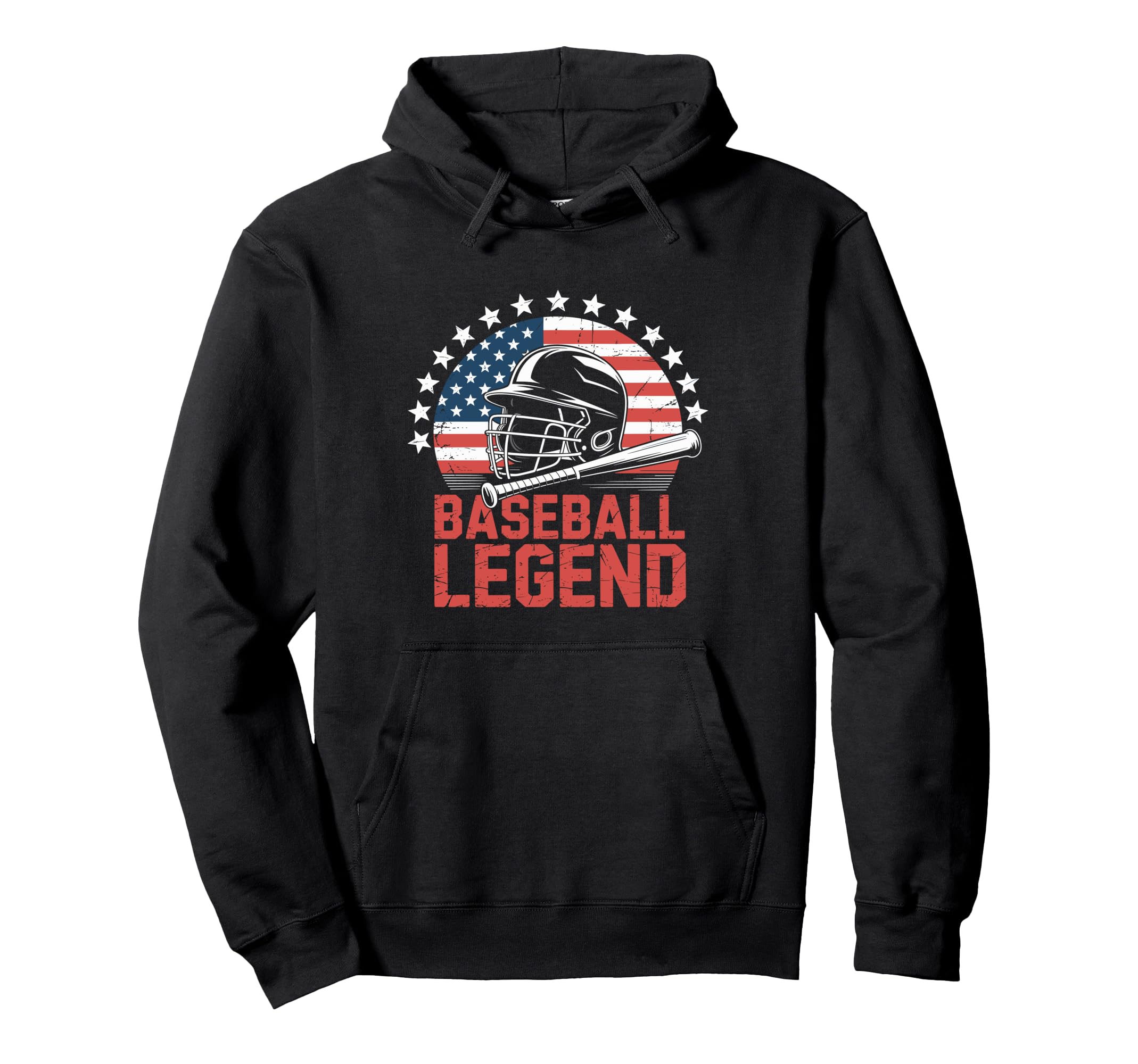 Funny Baseball Dad Usa Flag Hoodie - Trendy Graphic for Adults - T-Shirt, Sweatshirt, Hoodie