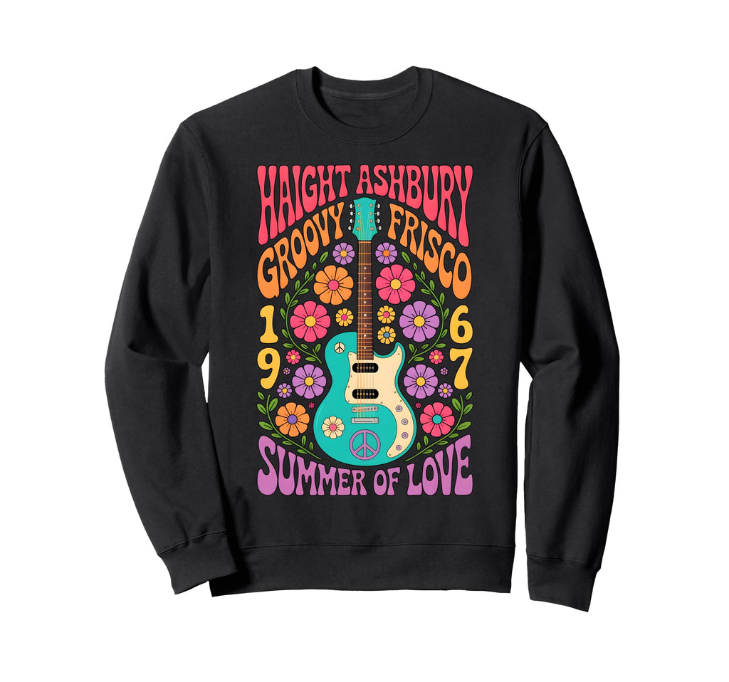 60S Flower Power Groovy Frisco 2 Sweatshirt - Novelty Apparel for Adults - T-Shirt, Sweatshirt, Hoodie