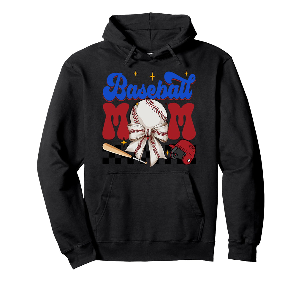Baseball Mom Bat Helmet Sports Gift Hoodie - Casual Everyday Wear Unisex - T-Shirt, Sweatshirt, Hoodie