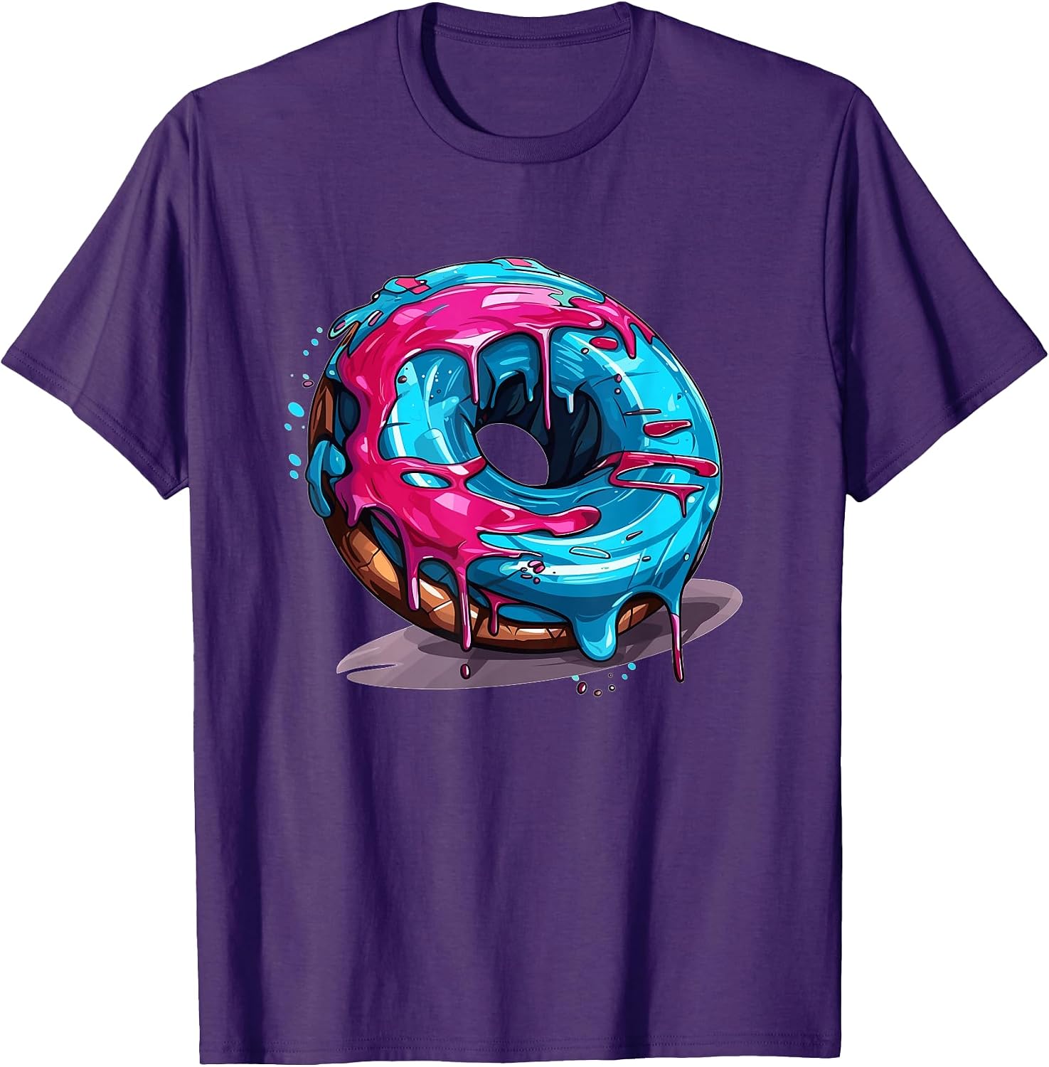 Colorful Drippy Donut Candy Sweet Treats - Adult & Kids T-Shirts, Sweatshirts & Hoodies apparel design preview 1