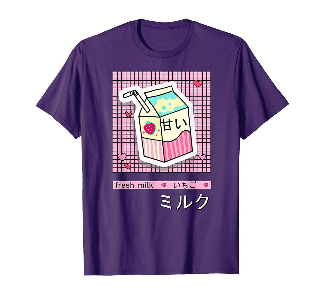 Kawaii Japanese Aesthetic Milk 90S T-Shirt - Unique Graphic for Adults - T-Shirt, Sweatshirt, Hoodie