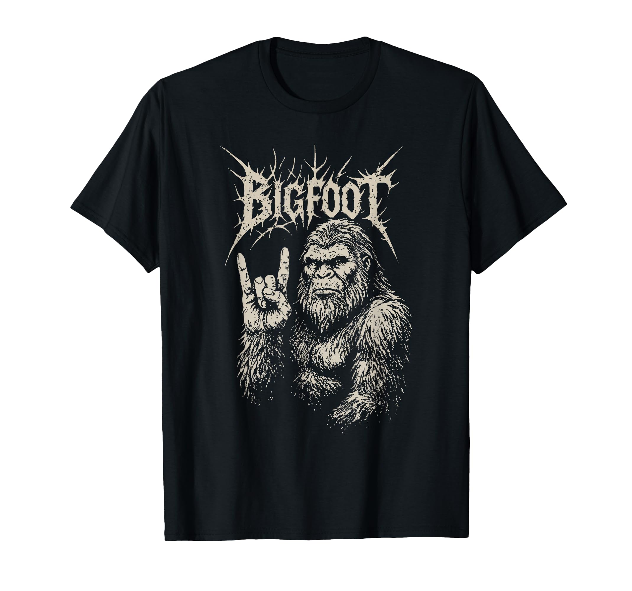 Rock Band Bigfoot Funny Sasquatch Heavy T-Shirt - Graphic Print Men Women - T-Shirt, Sweatshirt, Hoodie