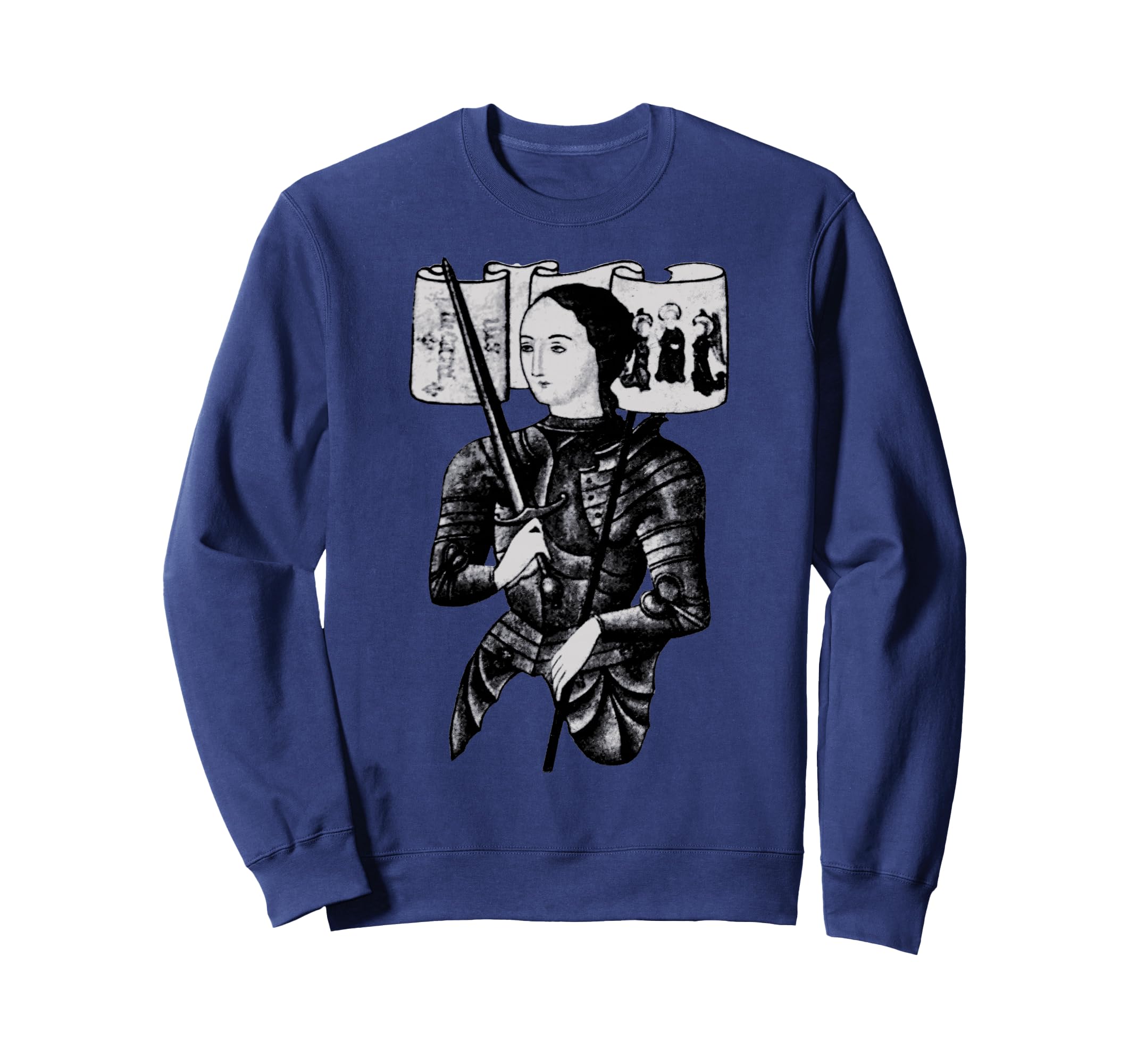 St Joan Arc Distressed Saint Sweatshirt - Unique Graphic for Adults - T-Shirt, Sweatshirt, Hoodie
