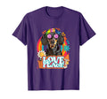 Hippie Dachshund Dog 60S 70S Peace Sign T-Shirt - Novelty Apparel Unisex - T-Shirt, Sweatshirt, Hoodie