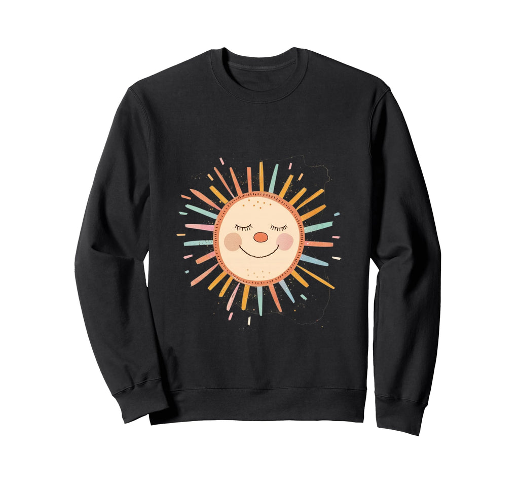 Sun 70S Rainbow Art Boho Boho Sweatshirt - Casual Everyday Wear Men Women - T-Shirt, Sweatshirt, Hoodie