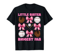 Baseball Sister Coquette Bow Little T-Shirt - Unique Graphic for Adults - T-Shirt, Sweatshirt, Hoodie