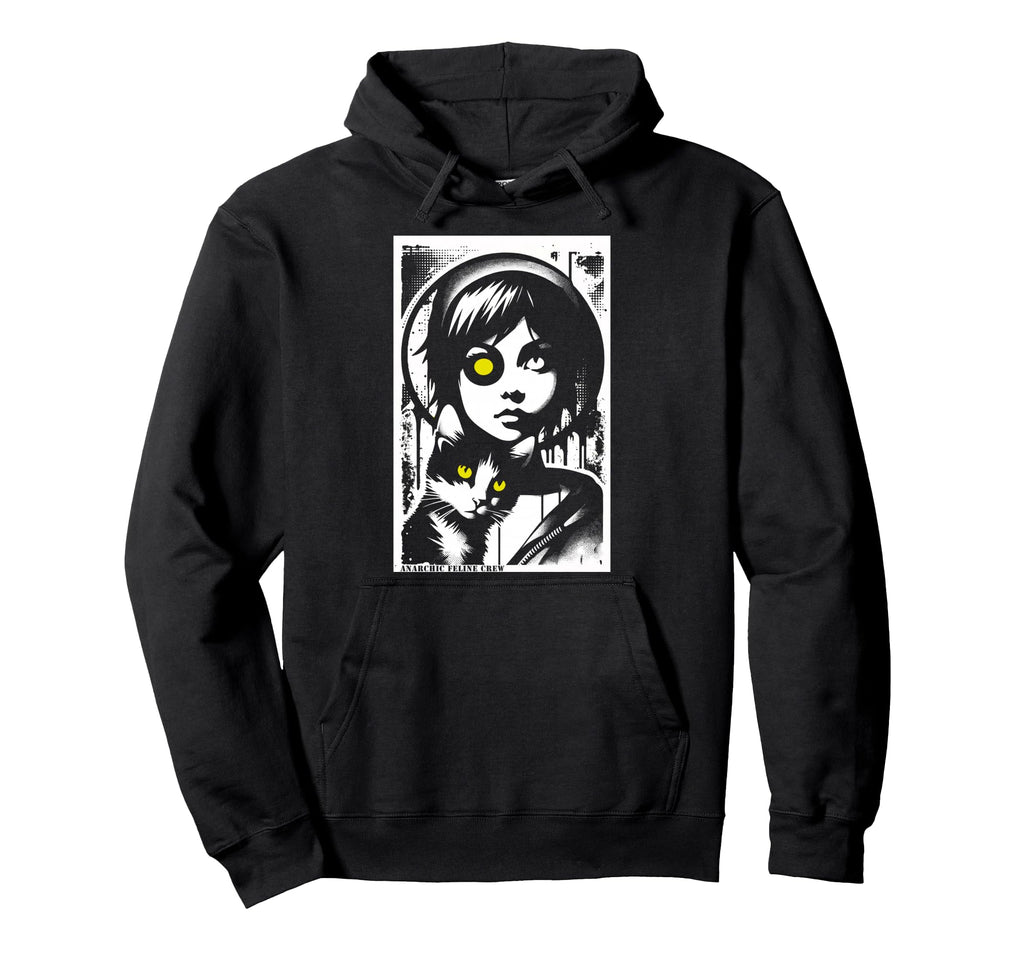 Punk And Cat Graffiti Grunge 90S Hoodie - Streetwear Style Men Women - T-Shirt, Sweatshirt, Hoodie