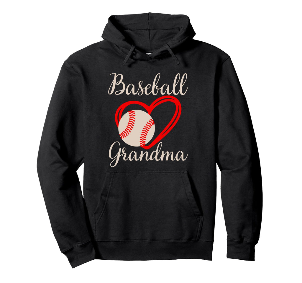 Baseball Grandma Family Matching Heart Hoodie - Graphic Print Men Women - T-Shirt, Sweatshirt, Hoodie