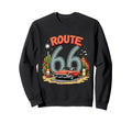 Desert Road Trip Route 66 Red Car Sweatshirt - Novelty Apparel for Adults - T-Shirt, Sweatshirt, Hoodie