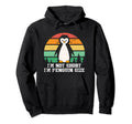 Im Not Short Im Penguin Birds Distressed Hoodie - Novelty Apparel Unisex - T-Shirt, Sweatshirt, Hoodie