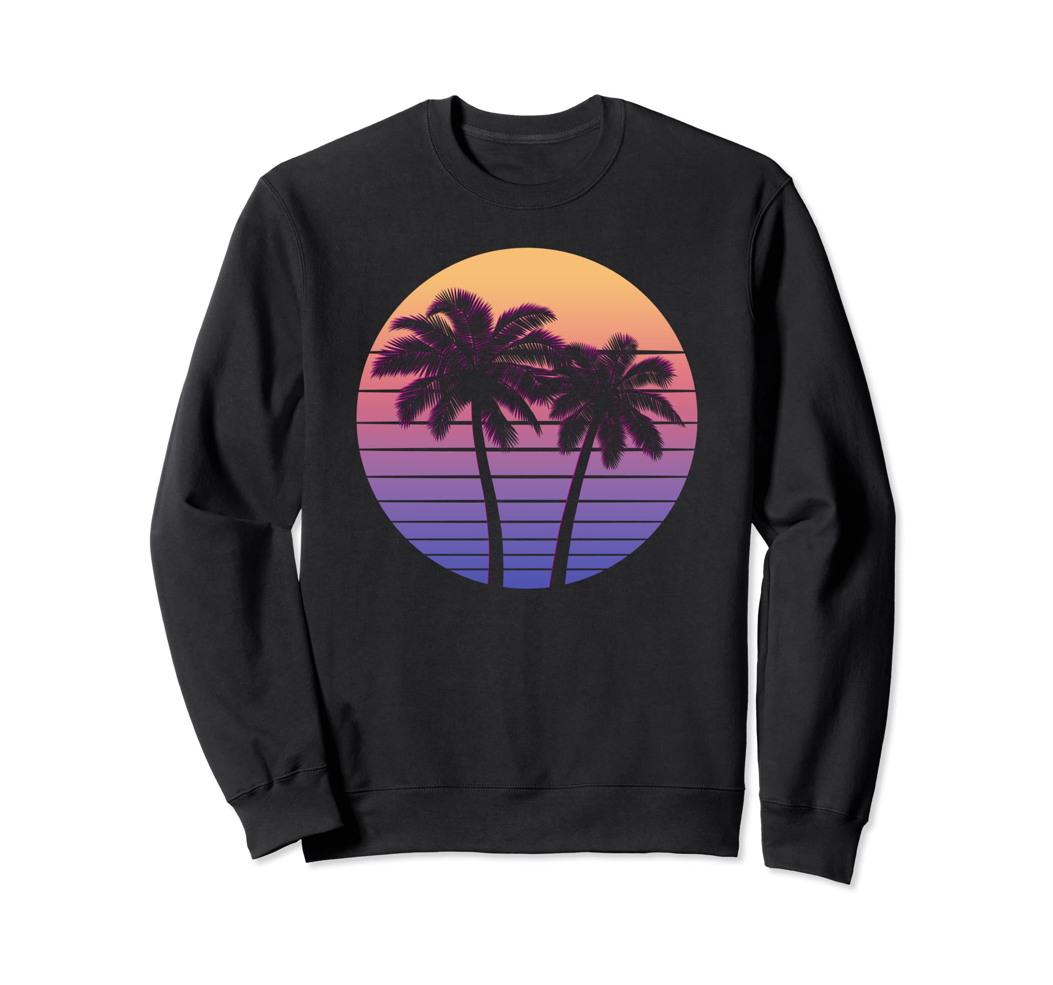 Vaporwave Palm Trees 1980S Sunset Sweatshirt - Novelty Apparel Men Women - T-Shirt, Sweatshirt, Hoodie