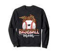 Leopard Baseball Baseball Mom Life Sweatshirt - Streetwear Style Men Women - T-Shirt, Sweatshirt, Hoodie