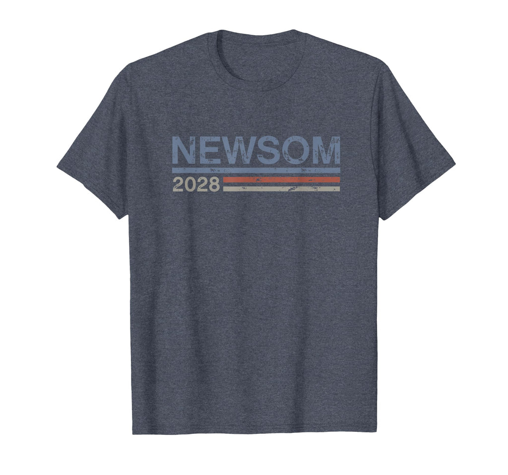 Newsom 2028 Grunge Stripes Gavin T-Shirt - Trendy Graphic for Adults - T-Shirt, Sweatshirt, Hoodie