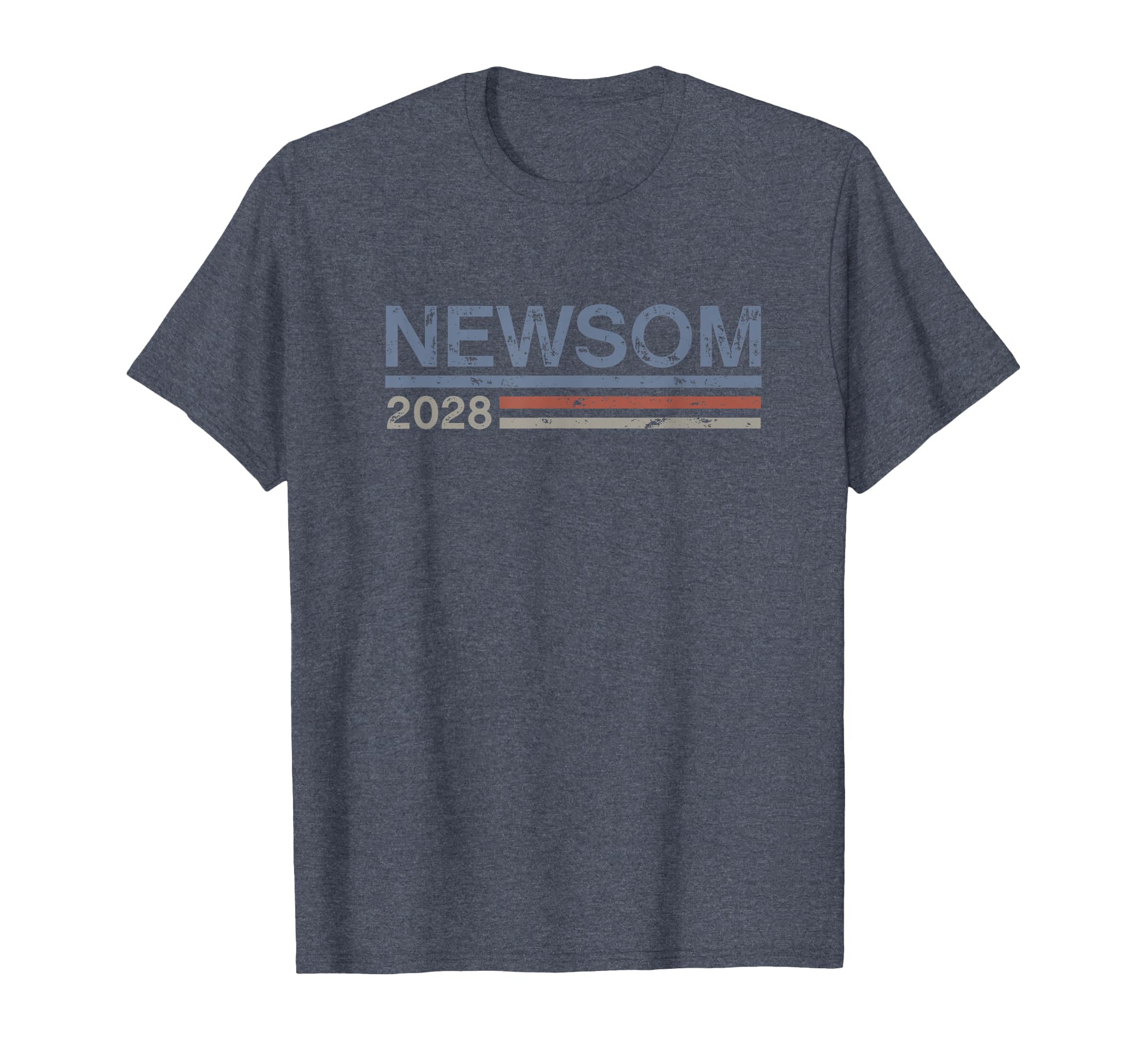 Newsom 2028 Grunge Stripes Gavin T-Shirt - Trendy Graphic for Adults - T-Shirt, Sweatshirt, Hoodie