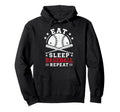 Eat Sleep Baseball Repeat Baseball Player Hoodie - Novelty Apparel Unisex - T-Shirt, Sweatshirt, Hoodie