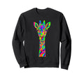 Psychedelic Giraffe Hippie Sweatshirt - Casual Everyday Wear for Adults - T-Shirt, Sweatshirt, Hoodie