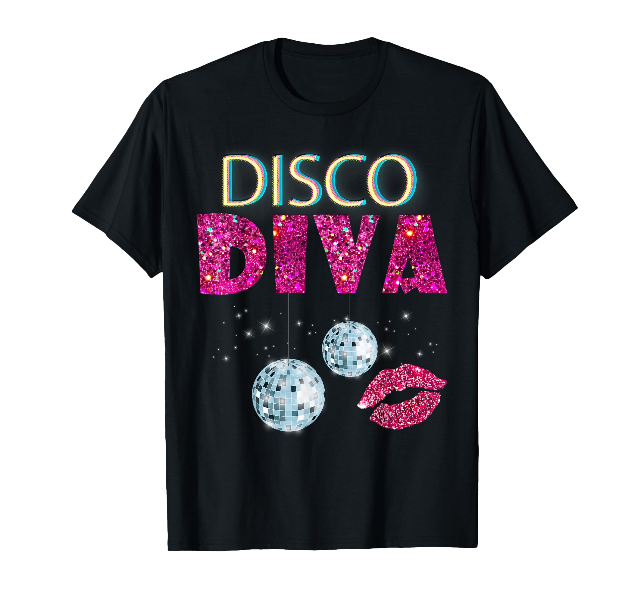 Disco Diva Ladies Disco Gold Ball T-Shirt - Fun Novelty Design Men Women - T-Shirt, Sweatshirt, Hoodie