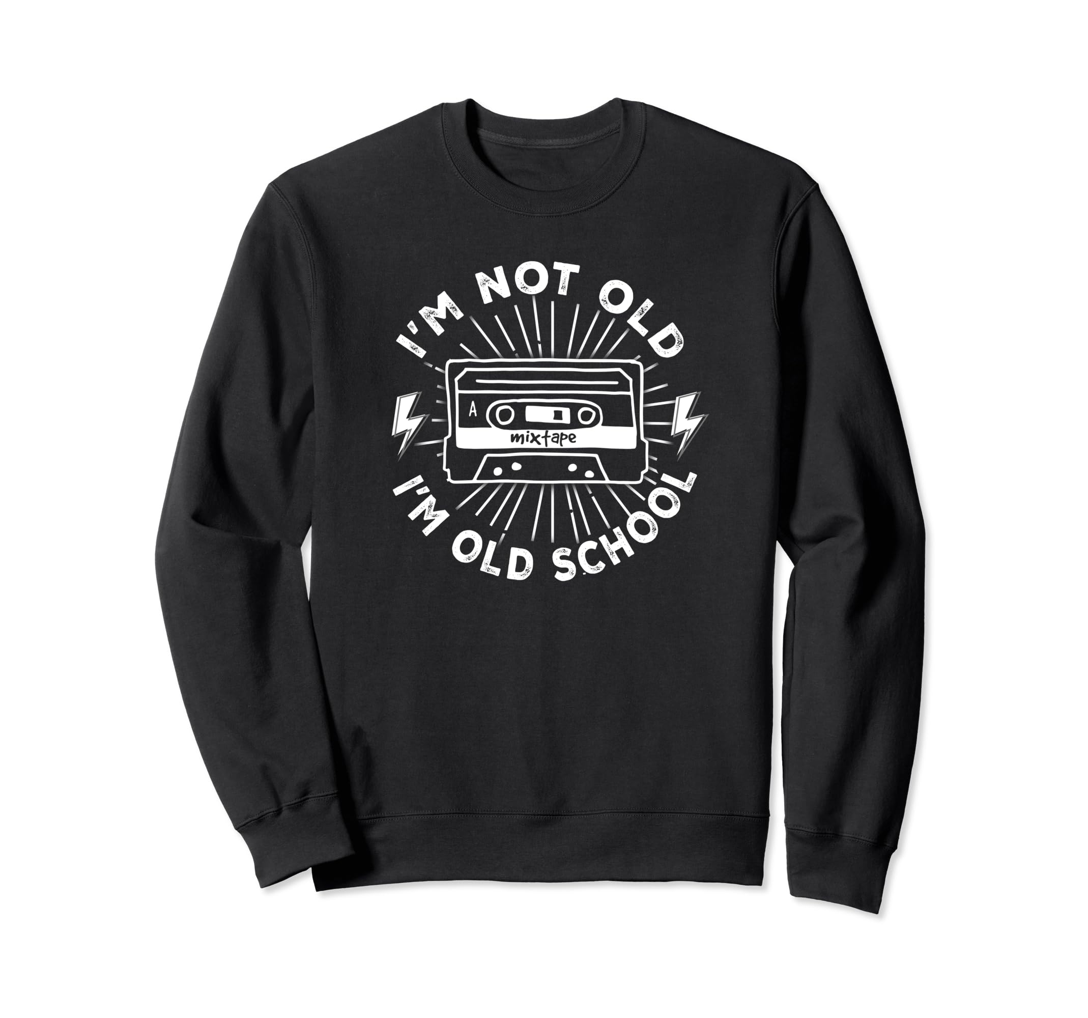 80S Cassette Mixtape Popular Gen Sweatshirt - Minimalist Print for Adults - T-Shirt, Sweatshirt, Hoodie