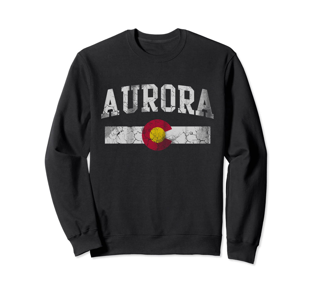 Aurora Colorado Flag Home Sweatshirt - Casual Everyday Wear for Adults - T-Shirt, Sweatshirt, Hoodie