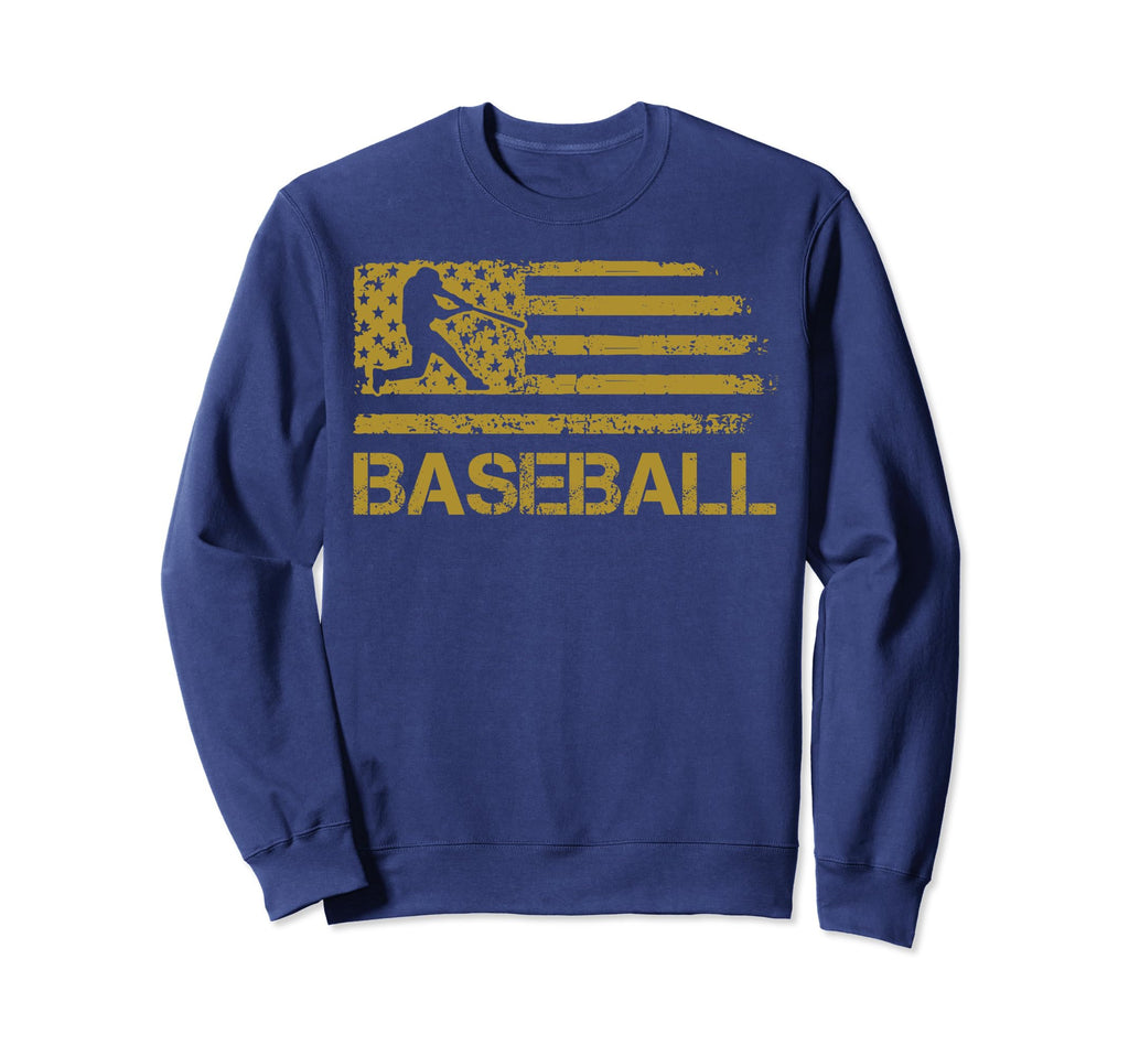 Baseball Shirts Dad American Flag Sweatshirt - Aesthetic Graphic Men Women - T-Shirt, Sweatshirt, Hoodie