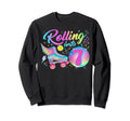 Roller Skates Birthday Disco Ball Sweatshirt - Graphic Print for Adults - T-Shirt, Sweatshirt, Hoodie